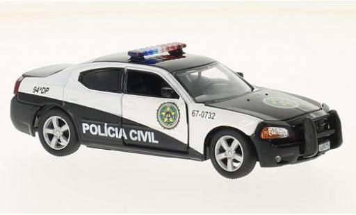 Modelauto Dodge Charger police zwart/wit Fast Five 2011 Rio Politie Policia Civil 1/43 Greenlight