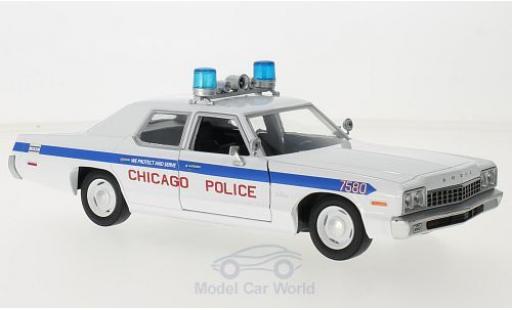 Modelauto Dodge Monaco police wit/blauw Blues Brothers Chicago Politie 1975 1/24 Greenlight