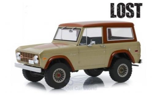 Modelauto Ford Bronco Wagon beige/bruin Lost (TV Serie) 1970 1/18 Greenlight
