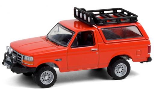 Modelauto Ford Bronco Wagon oranje 1995 dak abnehmbar 1/64 Greenlight