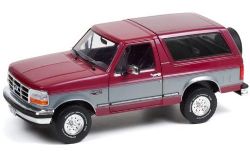 Modelauto Ford Bronco XLT rood/grijs 1996 1/18 Greenlight