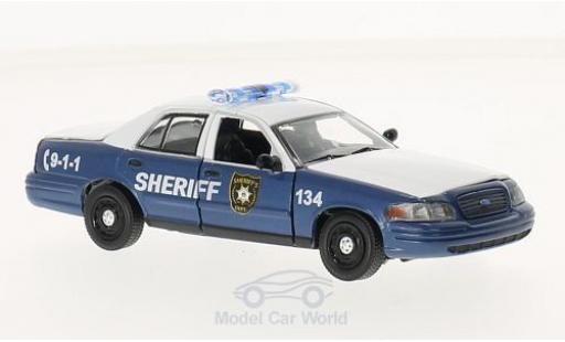 Modelauto Ford Crown Police Interceptor Victoria Politie blauw/wit The Walking Dead 2010 2001 1/43 Greenlight