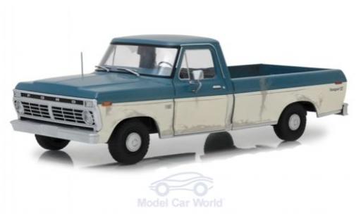 Modelauto Ford F-100 Pickup 00 blauw/wit The Walking Dead 1973 1/18 Greenlight