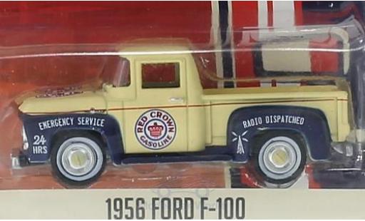 Modelauto Ford F-100 Pickup 00 rood Crown Gasoline 1956 Running On Empty Series 1 zonder Vitrine 1/64 Greenlight