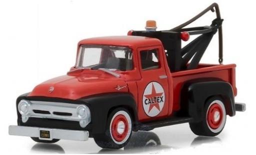 Modelauto Ford F-100 Pickup 00 rood Caltex 1956 met Abschlepphaken 1/64 Greenlight
