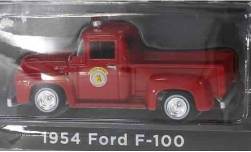 Modelauto Ford F-100 Pickup 00 rood Public Works Arlington Heights 1954 1/64 Greenlight
