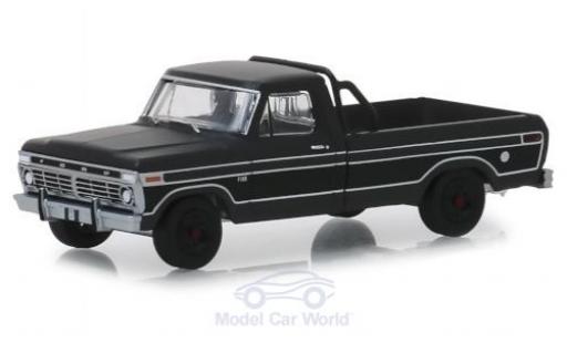 Modelauto Ford F-100 Pickup 00 zwart 1975 1/64 Greenlight