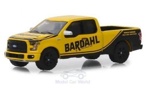 Modelauto Ford F-150 Pickup 50 geel/zwart Bardahl 2017 1/64 Greenlight