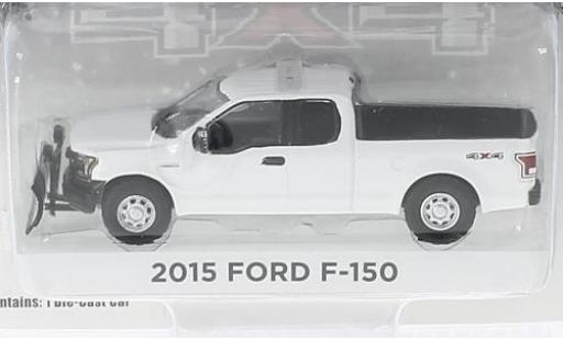 Modelauto Ford F-150 Pickup 50 wit 2015 avec Chasse-neige 1/64 Greenlight