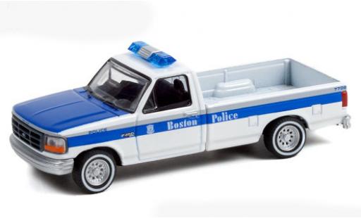 Modelauto Ford F-250 Pickup wit/blauw Boston Politie 1995 1/64 Greenlight