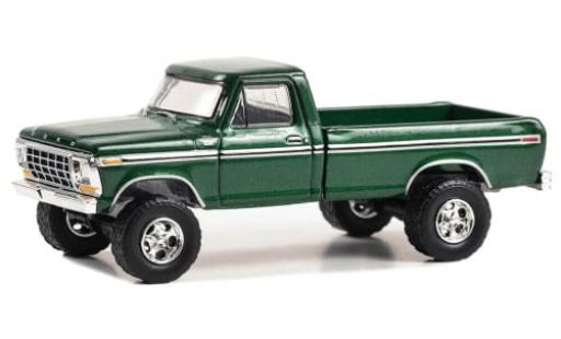 Modelauto Ford F-350 Pickup Custom metallic groen 1979 1/64 Greenlight