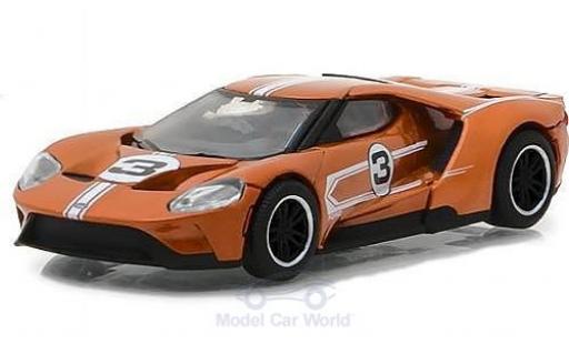 Modelauto Ford GT40 Mk IV oranje 2017 1967 #3 40 Tribute 1/64 Greenlight