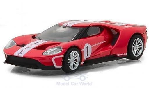Modelauto Ford GT40 Mk IV rood 2017 1967 #1 40 Tribute 1/64 Greenlight