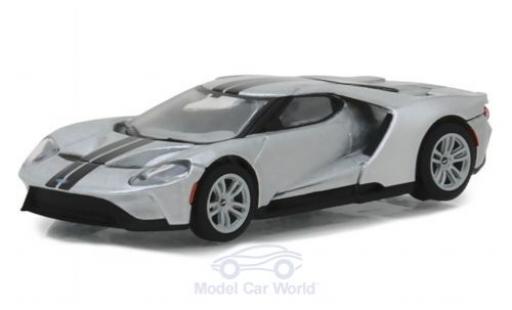 Modelauto Ford GT Berlinetta grijs/zwart 2017 1/64 Greenlight