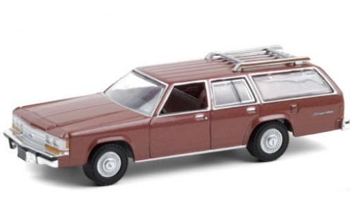 Modelauto Ford LTD Crown Victoria Wagon metallic rood 1989 1/64 Greenlight