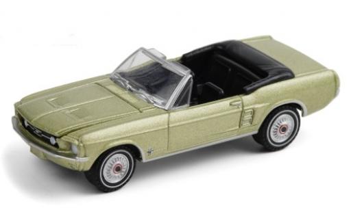 Modelauto Ford Mustang Convertible Cabriolet Sports Sprint metallic groen 1967 1/64 Greenlight