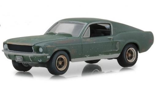 Modelauto Ford Mustang Bullitt Fastback unrestored groen Film 1968 Steve McQueen 1/18 Greenlight