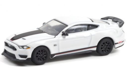 Modelauto Ford Mustang Mach 1 wit/Dekor 2021 No.145 1/64 Greenlight