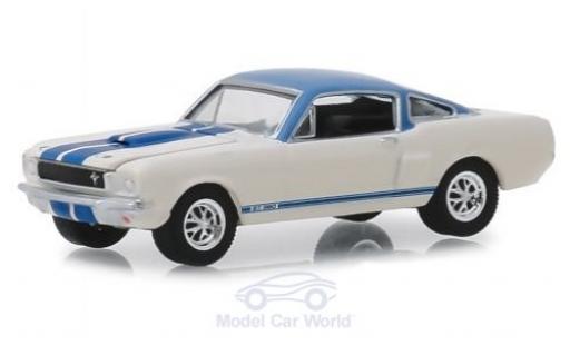 Modelauto Ford Mustang Shelby GT350 350 Prototype wit/blauw 1966 1/64 Greenlight