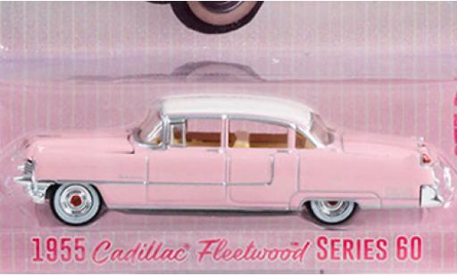 Modelauto Cadillac Fleetwood Series 60 roze 1955 1/64 Greenlight