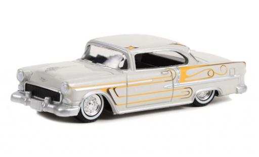 Modelauto Chevrolet Bel Air Coupe grijs/Dekor 1955 1/64 Greenlight