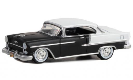 Modelauto Chevrolet Bel Air Coupe mate zwart/wit 1955 1/64 Greenlight