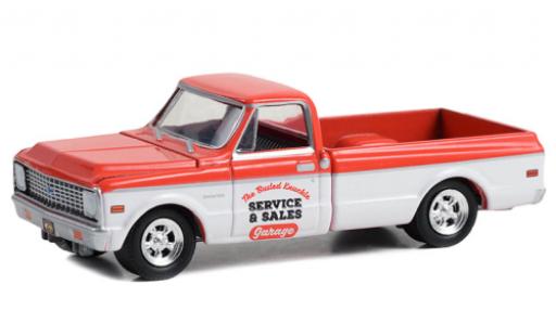 Modelauto Chevrolet C-10 Pickup rood/wit 1972 1/64 Greenlight