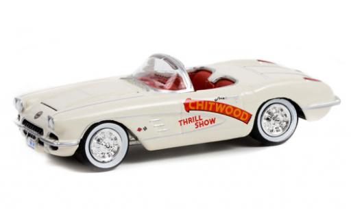 Modelauto Chevrolet Corvette Convertible (C1) Cabriolet Chitwood 1958 1/64 Greenlight