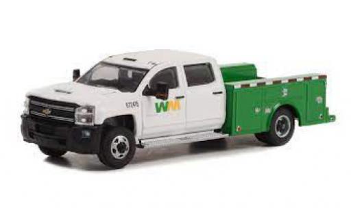 Modelauto Chevrolet Silverado pickup 3500HD Dually WM - Waste Management 2018 1/64 Greenlight