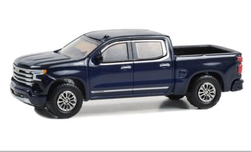 Modelauto Chevrolet Silverado pickup haut Country blauw 2023 1/64 Greenlight