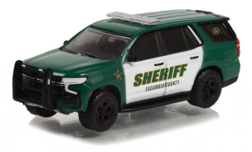 Modelauto Chevrolet Tahoe police Politie Pursuit Vehicle Escambia County Sheriff 2021 1/64 Greenlight