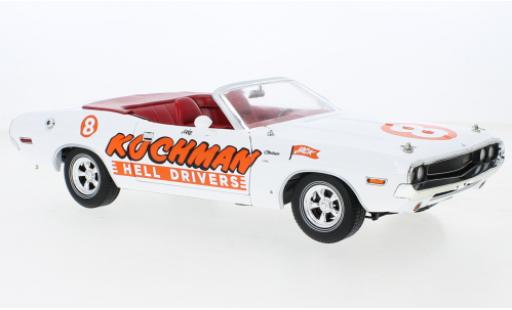 Modelauto Dodge Challenger Cabriolet wit Kochman Hell Drivers 1970 1/18 Greenlight