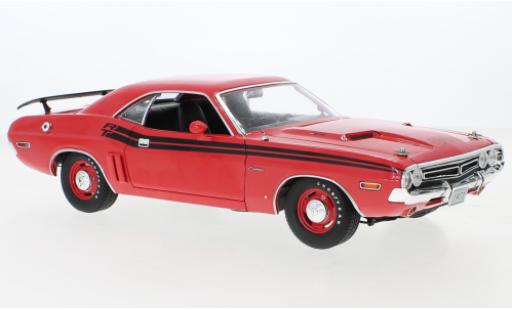Modelauto Dodge Challenger R/T rood/zwart 1971 1/18 Greenlight