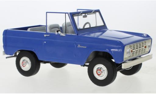 Modelauto Ford Bronco Wagon blauw/wit 1966 1/18 Greenlight