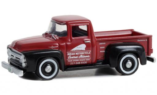 Modelauto Ford F-100 Pickup 00 Indian Motorcycle 1956 1/64 Greenlight