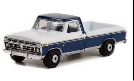 Modelauto Ford F-150 XLT 50 Ranger blauw/wit 1976 1/64 Greenlight