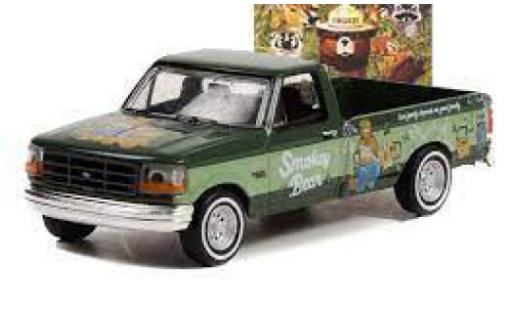Modelauto Ford F-250 Pickup groen /la chaux Smokey Bear 1995 1/64 Greenlight