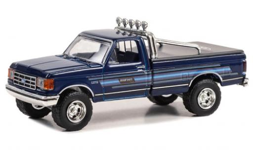 Modelauto Ford F-250 Lariat XLT blauw /D&Atilde;&copy;corer 1987 1/64 Greenlight