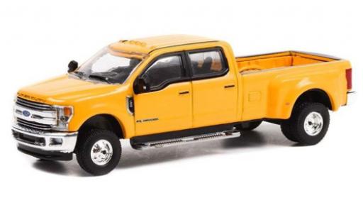 Modelauto Ford F-350 Pickup Dually geel 2018 1/64 Greenlight