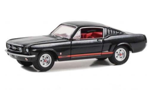 Modelauto Ford Mustang GT zwart 1965 1/64 Greenlight