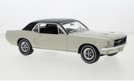 Modelauto Ford Mustang Hardtop grijs/zwart 1967 1/18 Greenlight