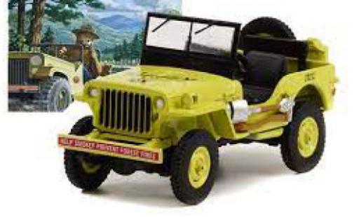 Modelauto Jeep Willys Militaire MB la chaux Smokey Bear 1942 1/64 Greenlight