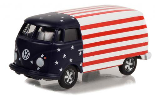 Modelauto Volkswagen T1 B bestelwagen blauw fonc&Atilde;&copy; 1964 1/64 Greenlight