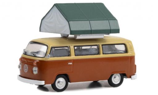 Modelauto Volkswagen T2 B bus brun/beige 1978 1/64 Greenlight