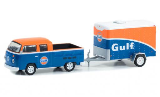 Modelauto Volkswagen T2 B cabine double Gulf 1975 1/64 Greenlight