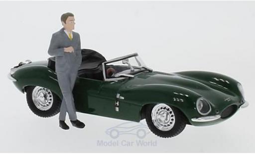 Modelauto Jaguar XK SS groen RHD 1957 Steve McQueen Collection met Fahrer Figur 1/43 Greenlight