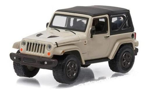 Modelauto Jeep Wrangler 75th Anniversary verjaardag wit/zwart 1/64 Greenlight