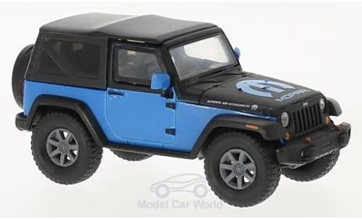 Modelauto Jeep Wrangler Base blauw/zwart MOPAR 2010 1/43 Greenlight