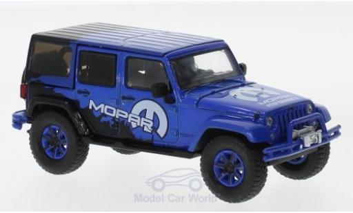 Modelauto Jeep Wrangler Limited Unlimited blauw 2012 Mopar Off Road Edition 1/43 Greenlight