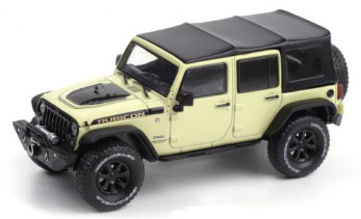 Modelauto Jeep Wrangler Rubicon Unlimited Recon beige/Dekor 2018 dak abnehmbar 1/43 Greenlight
